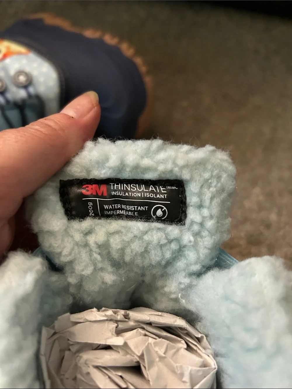 Bluey Kids Winter Boots with Plush Cuff. Rated for -20C